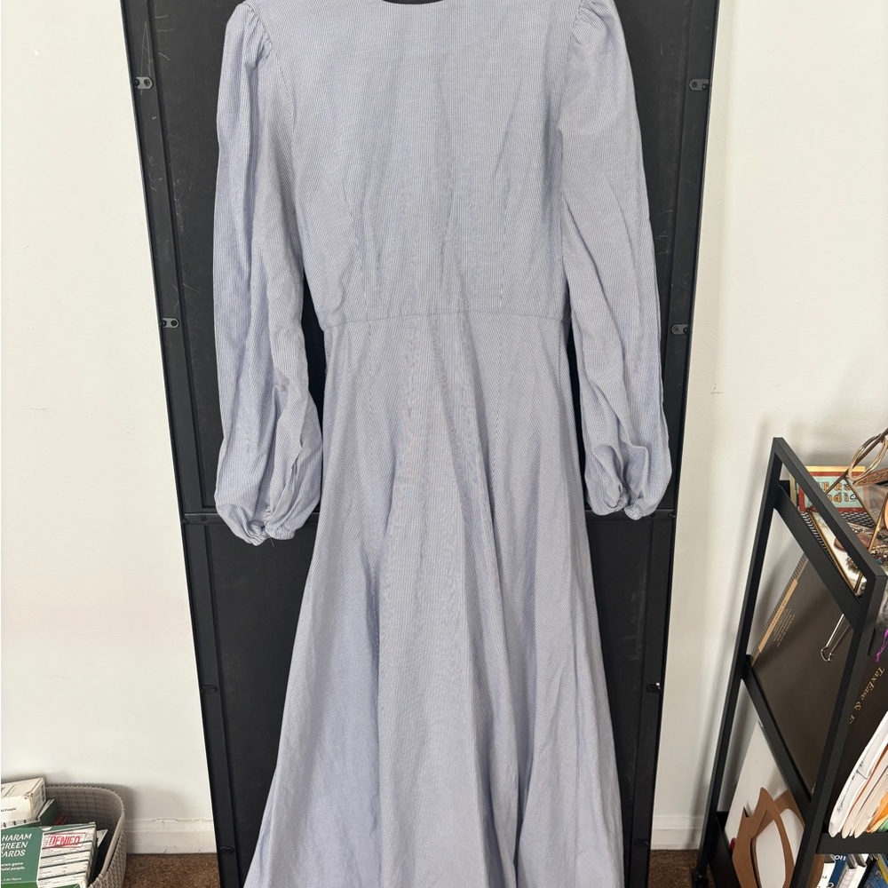 Ice Lavender Maxi Dress with Long Sleeves